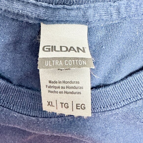 I Am Currently Unsupervised T-Shirt XL Blue w Red White Lettering Gildan - Picture 4 of 6